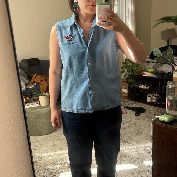 Corvette Denim Button Down Shirt - Picture 4 of 4